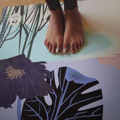 Yogamat van Felicidade "Pacific" Yogamat met print | Eco-friendly | Anti Slip| Yoga mat en handdoek in 1 | Sportmat | Fitnessmat