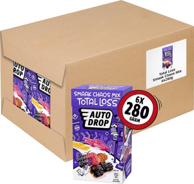 Autodrop - Snoep - Total Loss Smaak Chaos Mix - 6 doosjes - 280 gram