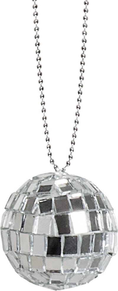 Boland - Ketting Discobal Zilver - Volwassenen - Vrouwen - Danser/danseres - 80's & 90's - Disco