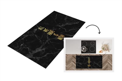 Keukenloper - Loper keuken - Quotes - Spreuken - Goud - Marmer - 120x60 cm - Keukenloper vinyl
