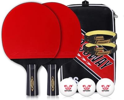 Tafeltennisbatjes Set - Pingpong Rackets - Familie Spel - Vijflaags Hout - 2 Stuks - Niet gespecificeerd