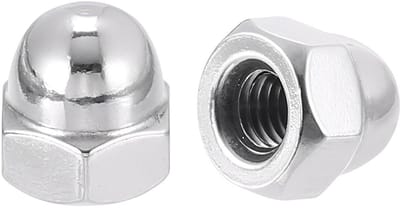 10 Stuks Dopmoeren Zeskant Hoedmoeren - roestvrij staal 304 A2 zeskant dopmoeren Hoedmoeren hoge koepelmoeren afdekkappen voor Schroeven Schroefdraadstang en Schroefdraadbouten M12 (12mm)