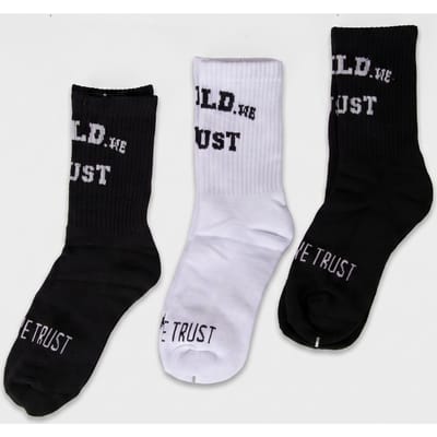 In Gold We Trust Socks 3-pack 3 Pack W/b/b Size: OS | Underwear Outlet | Unisex | Zwart