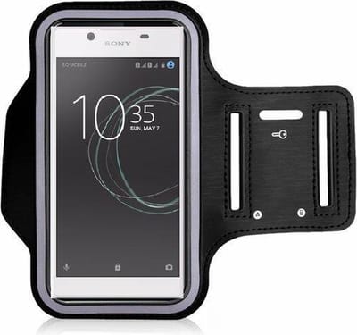 Pearlycase Hoesje Geschikt voor Sony Xperia L1 Sportarmband Hardloopband Zwart