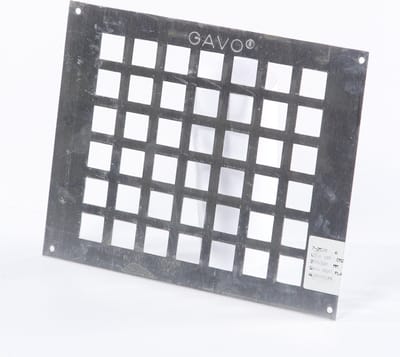 Gavo Ventilatieplaat enkel rij aluminium 25 x 20cm (Prijs per stuk)