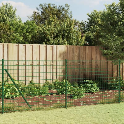vidaXL - Draadgaashek - met - grondankers - 0,8x10 - m - groen