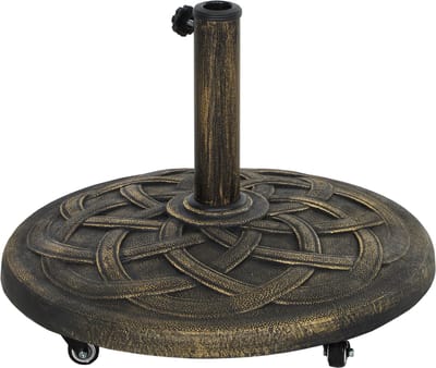Killogood Betonnen parasolvoet - paraplustandaard met rol - ronde parapluhouder standaard voor parasol 34/38/48mm