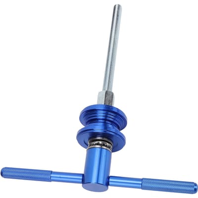 Fiets Balhoofdpersgereedschap Aluminiumlegering Fiets Balhoofdkop en Trapas Pers Lagerinstallateur blue