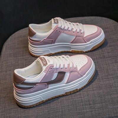 Koreaanse Versie van Kleine Witte Schoenen Dames Lente Nieuwe Studenten Board Schoenen Dames Dikke Zool Muffin Schoenen Alles-match Casual Schoenen 40 gray