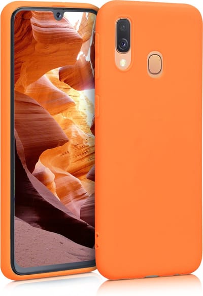 kwmobile telefoonhoesje geschikt voor Samsung Galaxy A40 - Hoesje voor smartphone - Back cover in fruitig oranje