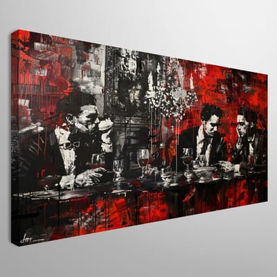 De maffia | De Onderwereld: Een Verstrikt Web van Macht en Intrige | Kunst - 60x40 centimeter op Canvas | Foto op Canvas