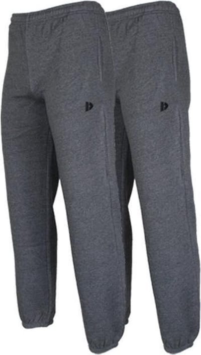 2-Pack Donnay - Joggingbroek met elastiek (Alec) - Sportbroek - Heren - Charcoal-marl (037) - maat S