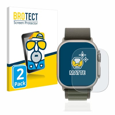 BROTECT - Screenprotector voor Apple Watch Ultra (49 mm) - Folie Beschermfolie matte 2 Stuks
