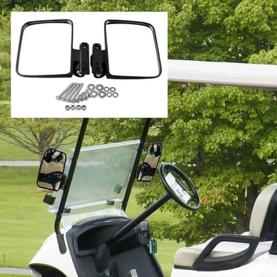 Universele inklapbare zijspiegels geschikt voor golfkarren en auto's black