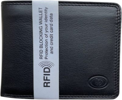Leren LD billfold heren - leren heren portemonnee - leer - zwart - RFID beschermd