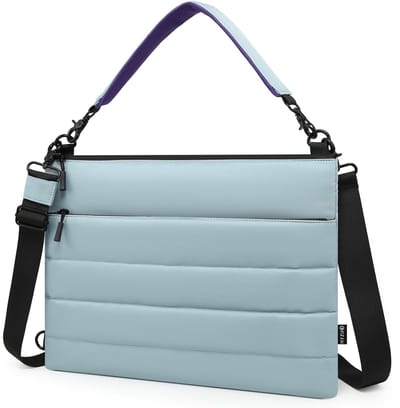 Dailygoods - HYZUO 13,3-14 Inch Laptoptas Hoes voor MacBook Pro 14 M5-M1 A3426 A3427, MacBook Pro/Air 13, 13" 13,3" Dell/HP/Lenovo/Asus, Dubbele Schoudertassen Dames, Dagelijks Gebruik Het Werk Handtas, Asblauw
