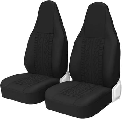 Autostoelhoezen Set - Stoelhoes Auto - Stoelbescherming Interieur - Antislip Universeel - 2 Stuks Voor - Zwart