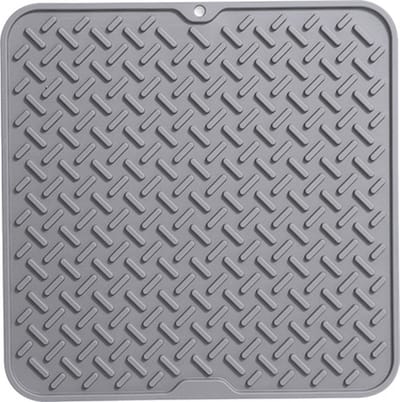 30x30cm Siliconen Afvoermat - Hittebestendige Keukenbladmat - Afwasdroogmat - Keuken Spoelbak Spatbescherming - Bescherm Uw Spoelbak en Vaatwerk tegen Krassen - Geschikt voor Thuis, Keuken, Hotel, Hostel Restaurant Gebruik