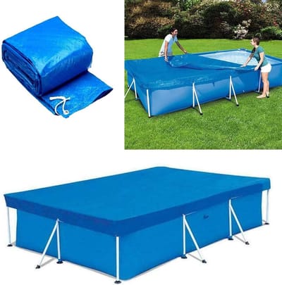 Zwembad Afdekzeil - Zwembadafdekking - Waterdicht - Stofdicht - Zonwerend - Trekvast en slijtvast - Geschikt voor 260 x 170CM zwembad - Blauw