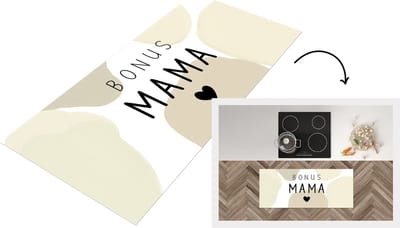 Keukenloper - Loper keuken - Spreuken - Mama - Bonus mama - Quotes - 120x50 cm - Keukenloper vinyl