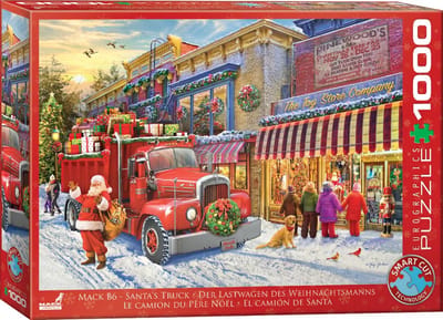 Eurographics - Mack B6 Kerstman's Vrachtwagen ("Mack B6 Santa's Truck") - Greg Giordano - 1000 stukjes - 68×48cm - Kerstmis Legpuzzel