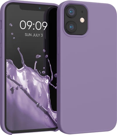 kwmobile telefoonhoesje geschikt voor Apple iPhone 12 mini - Hoesje met siliconen coating - Smartphone case in violet lila
