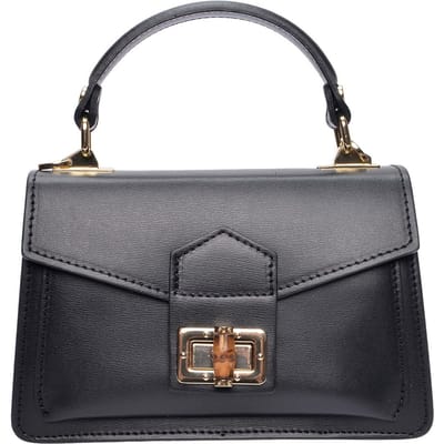 Roberta M Zwart Rundleer Tas