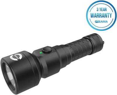 Oceama Blue Marlin - Duiklamp - Zaklamp voor onderwater - LED 465nm - Zwart