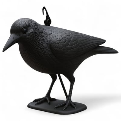 aladdien - Vogelverschrikker - Duivenafweer - Decoratieve raaf - Zwart - Vogelafschrikking - Effectieve bescherming tegen vogels - Geschikt voor bal..