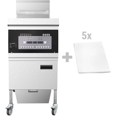 GGM Gastro Elektro Fritteuse mit Filtersystem - 26 Liter - 14,2 kW - Digital