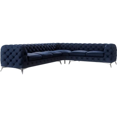 5-zitshoekbank Nora rechts velvet | Ropez