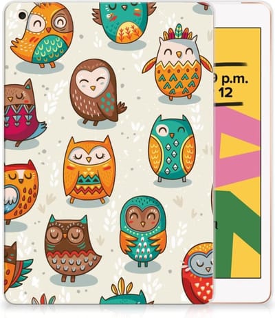 Apple iPad 10.2 | iPad 10.2 (2020) | 10.2 (2021) Back Case Vrolijke Uilen