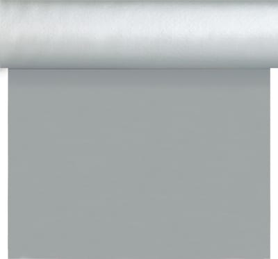 Kerst thema tafelloper/placemats zilver unikleur 40 x 480 cm - Kerstdiner tafeldecoratie versieringen