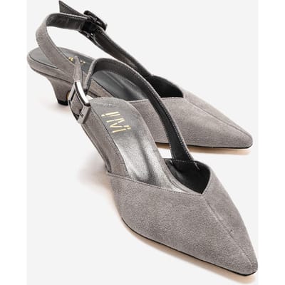 Dioris Leren Slingback Kitten Hak Pump