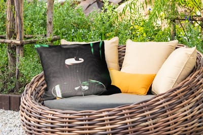 Buitenkussens - Tuin - Kers - Cocktail - Rood - Marmer - 50x30 cm