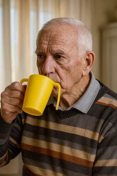 Vitility - Ergoplus Drinkbeker - Geel - Anti-lek - Licht