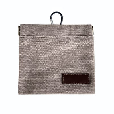Hondensnoepjeszak - 1-pack - Kleine hondentrainingssnoepjeszak - Handsfree - Hondenuitlaatsnoepjeszak - Draagbaar - Met automatische sluiting en karabijnhaak - Geschikt voor reizen - Buiten - Puppysnoepjes - Grijs