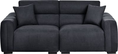 FAUSKAN - Driezitsbank - Zwart - Polyester