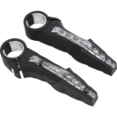 Fiets Fiets Stuurhandvatten Licht LED Fiets Richtingaanwijzer Waarschuwingslamp black
