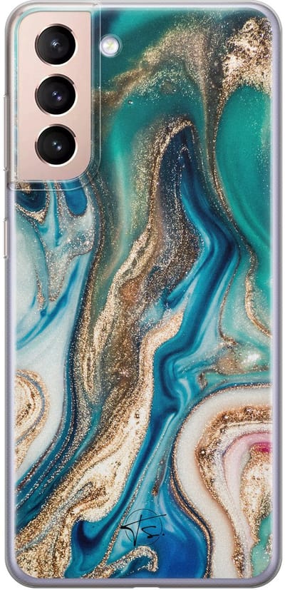 Hoesje geschikt voor Samsung Galaxy S21 - Magic marble - Soft Case - TPU - Marmer - Multi - Mooie Telefoonhoesjes