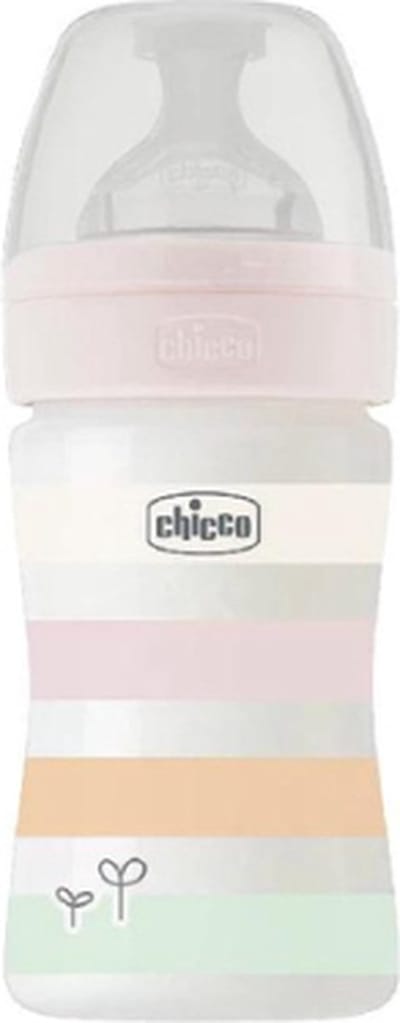 Chicco zuigfles Siliconen Well Being 150ml wit