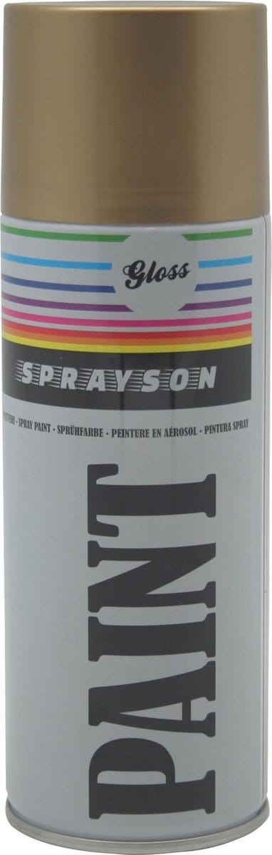 Sprayson Gouden spuitlak - Sneldrogend - 400 ml - Voor diverse ondergronden - Binnen en buiten