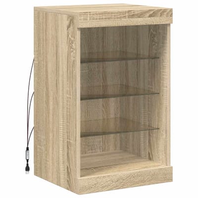 vidaXL - Dressoir - met - LED-verlichting - 41x37x67 - cm - sonoma - eikenkleurig
