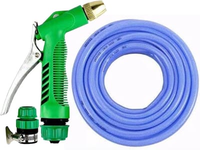 Tuinslang Set - Waterleiding Flexibel - Buitenonderhoud Tuin - Compleet met accessoires - 5 meter - Groen