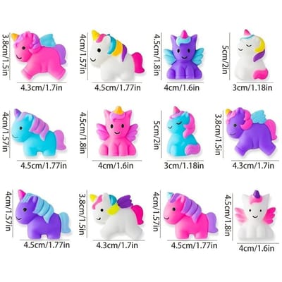 1/12 Licorne Kawaii Squishies Mochi Jouets Squishy Jouets Anti-Stress pour Enfants Garçons Filles Faveurs de Fête Cadeaux d'Anniversaire Prix