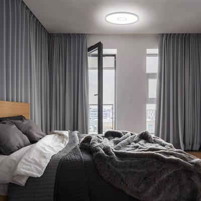 BRILONER FREE - Plafondlamp - plafonnière met achtergrondverlichting - LED - 18 W - 2.400 Lumen - 4.000 Kelvin - rond - wit-zilver - Ø 29,3cm