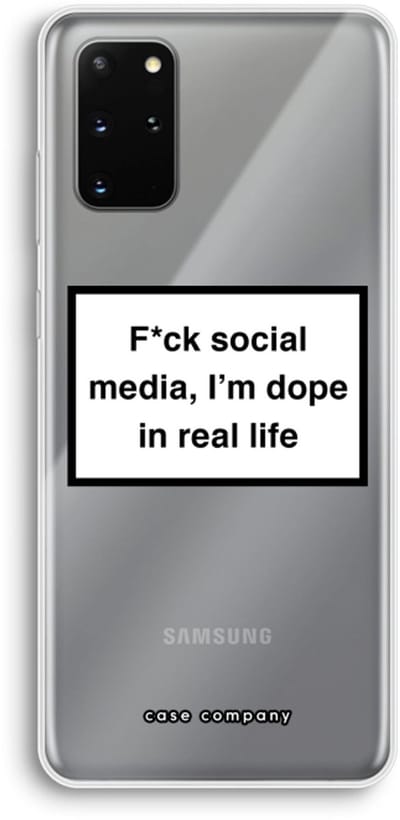 Hoesje geschikt voor Samsung Galaxy S20 Plus hoesje - I'm dope - Soft Cover Telefoonhoesje - Bescherming aan alle Kanten en Schermrand
