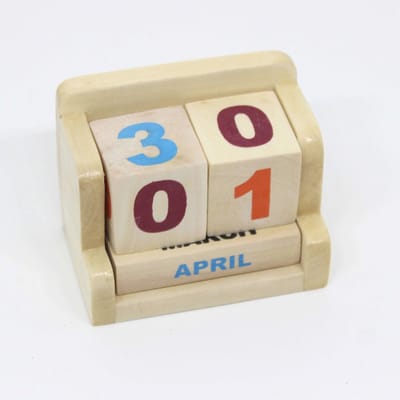 Minimalistische Houten Bureaukalender - Duurzame Blokkalender voor Kantoor en Thuis Decoratie