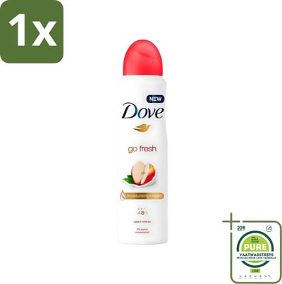 1 x Dove - Deodorant - Go Fresh Apple & White Tea - Verfrissend en fruitig - 250 ml - Dove Go Fresh Apple & White Tea - Deodorant Spray - Fris Geur - Zweet En Geur Bescherming - Alcoholvrije Deodorant