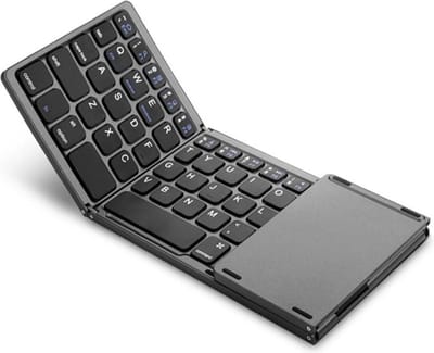 Elementkey V03 Opvouwbaar Bluetooth Toetsenbord met Touchpad – Aluminium – Draadloos – Compact – Compatiabel met iOS, Android & Windows